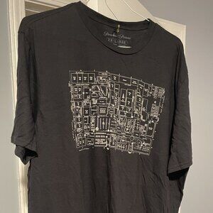 Paramount Pictures studio map t-shirt - short sleeve - size 2XL - black - New